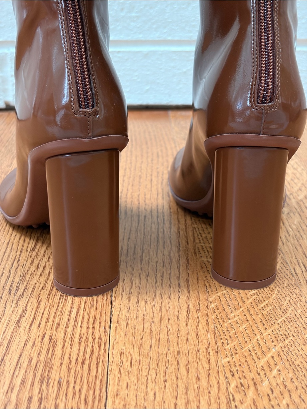 Bottega Veneta Atomic 90 mm tall boots, Brown Sugar, patent leather, 37 - Picture 3 of 12